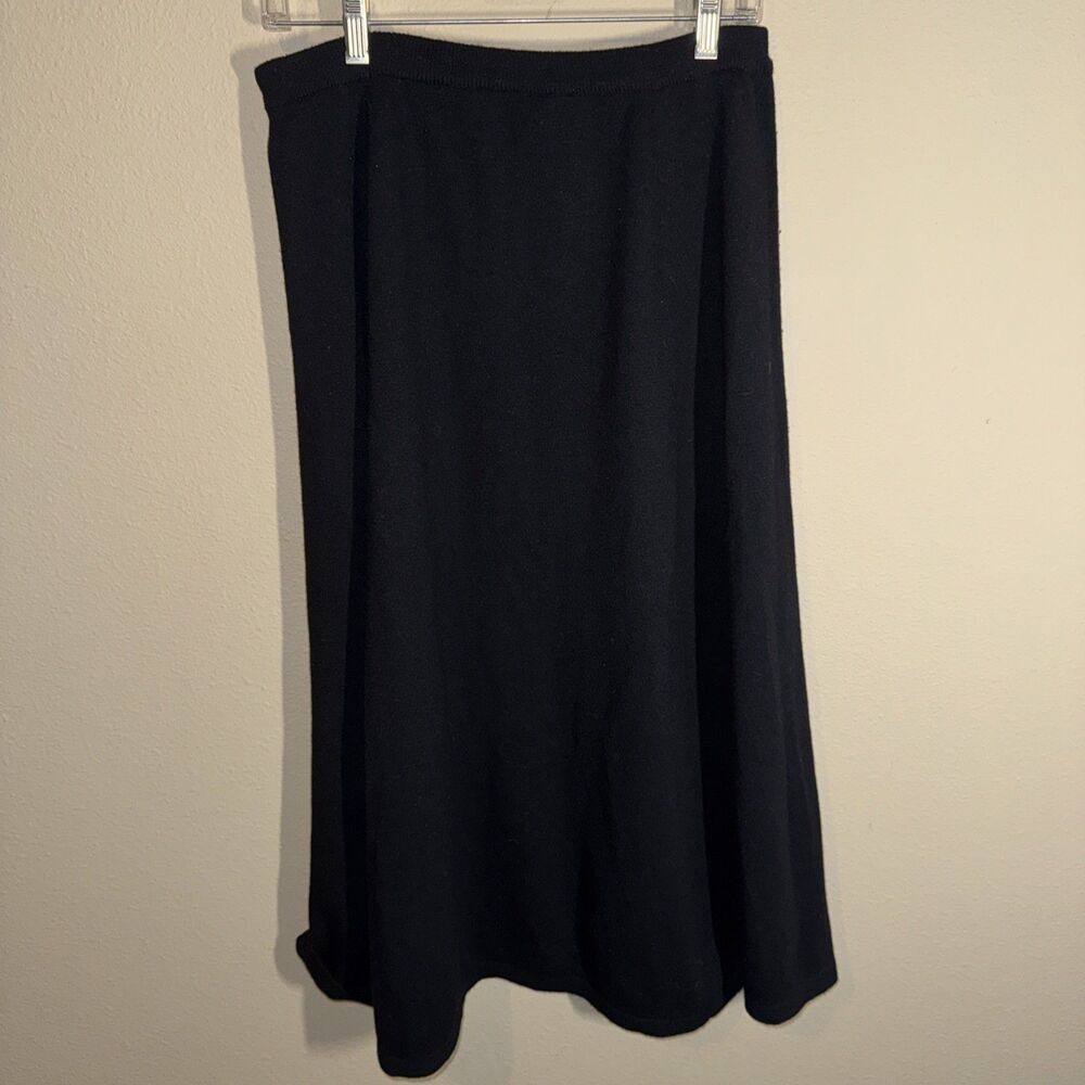 Vintage Silk Collection Women’s Wool Blend Maxi Skirt Black